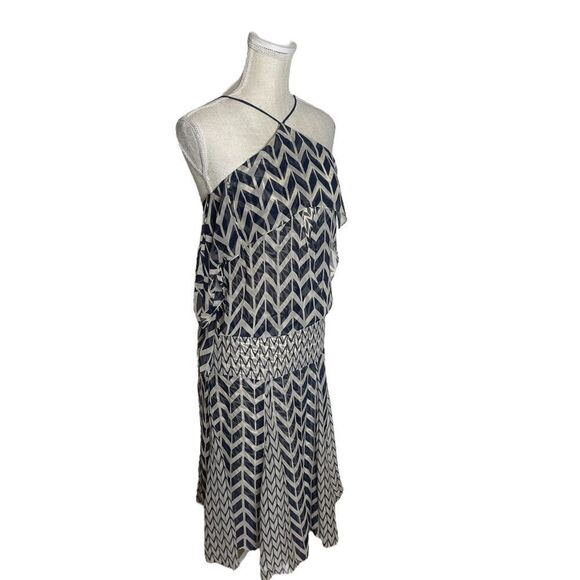 Max Azria Runway Collection 100% Silk Abstract Geometric Dress - Picture 3 of 15